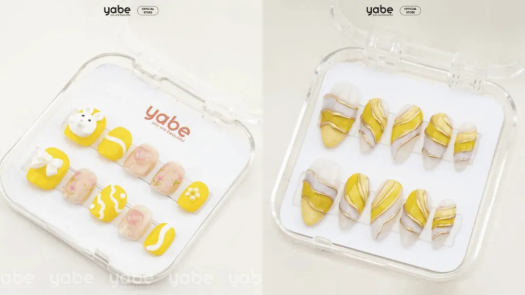 Nailbox cho người mệnh Kim màu vàng rực rỡ