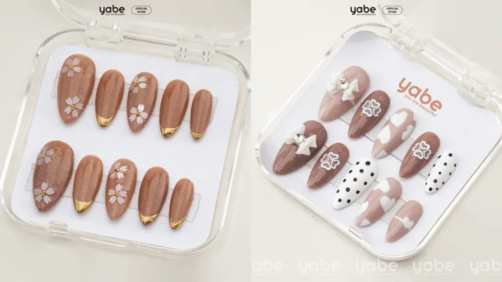 Nailbox cho người mệnh Kim màu nâu đất ấm áp