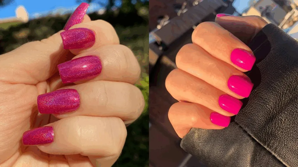 Màu móng tay hồng fuchsia rực rỡ nữ tính