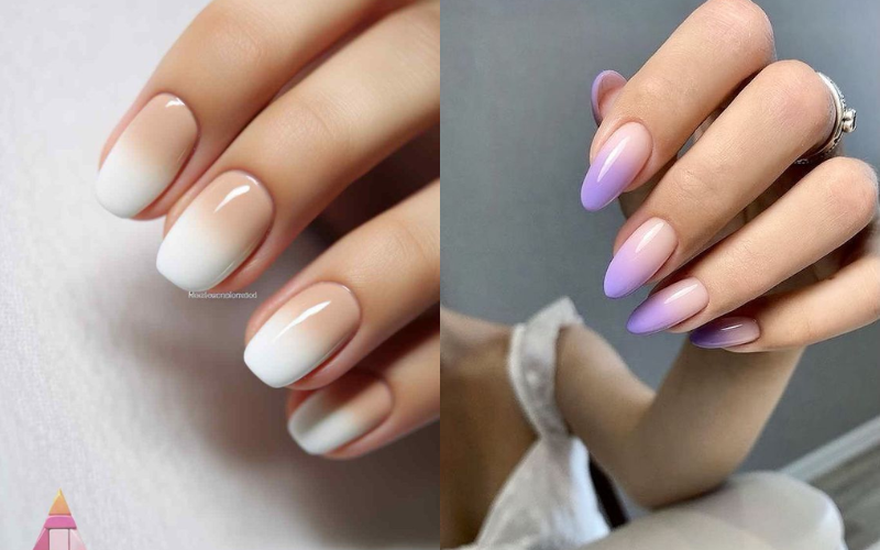 Móng tay gradient công sở