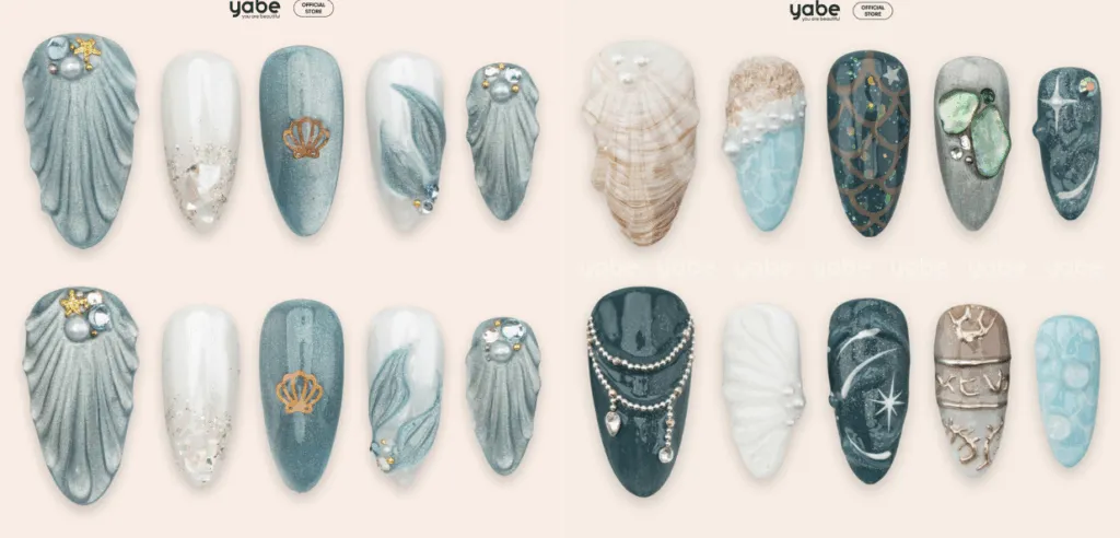 Nailbox xinh đi biển sơn gel đính đá 