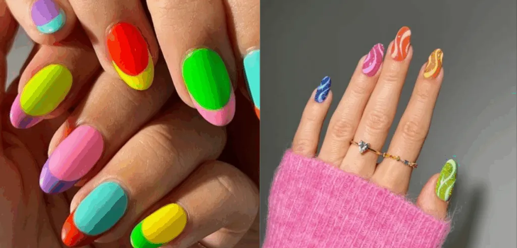 Nailbox màu neon pop