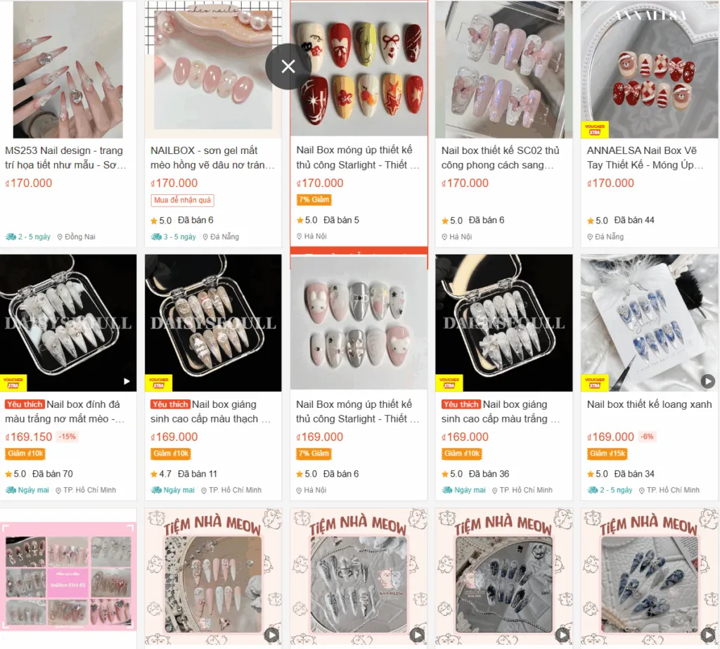 Review nailbox: Shopee là nơi đa dạng sản phẩm, dễ dàng lựa chọn