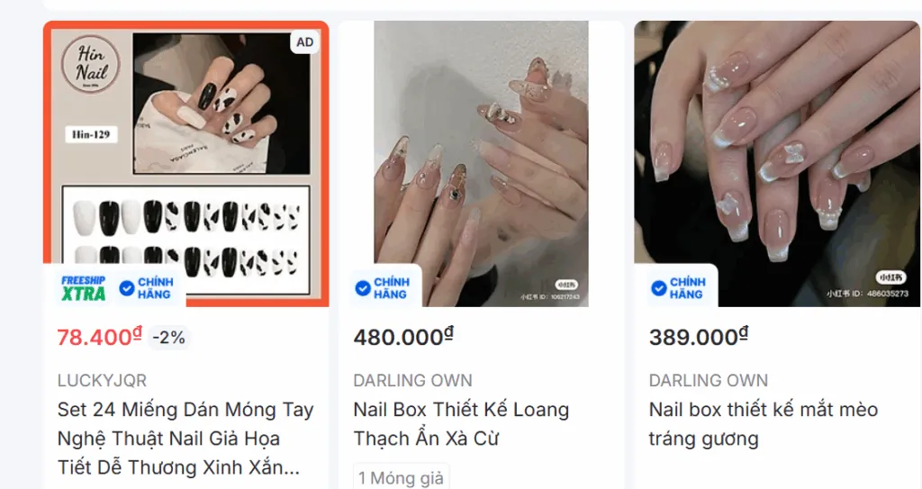 Review nailbox: Tiki có ít sản phẩm nailbox nhưng nguồn gốc rõ ràng