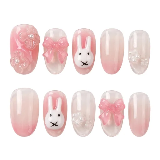 Press-on Nails Wholesale $10.90 Blossom Bunny by Yabe Vietnam