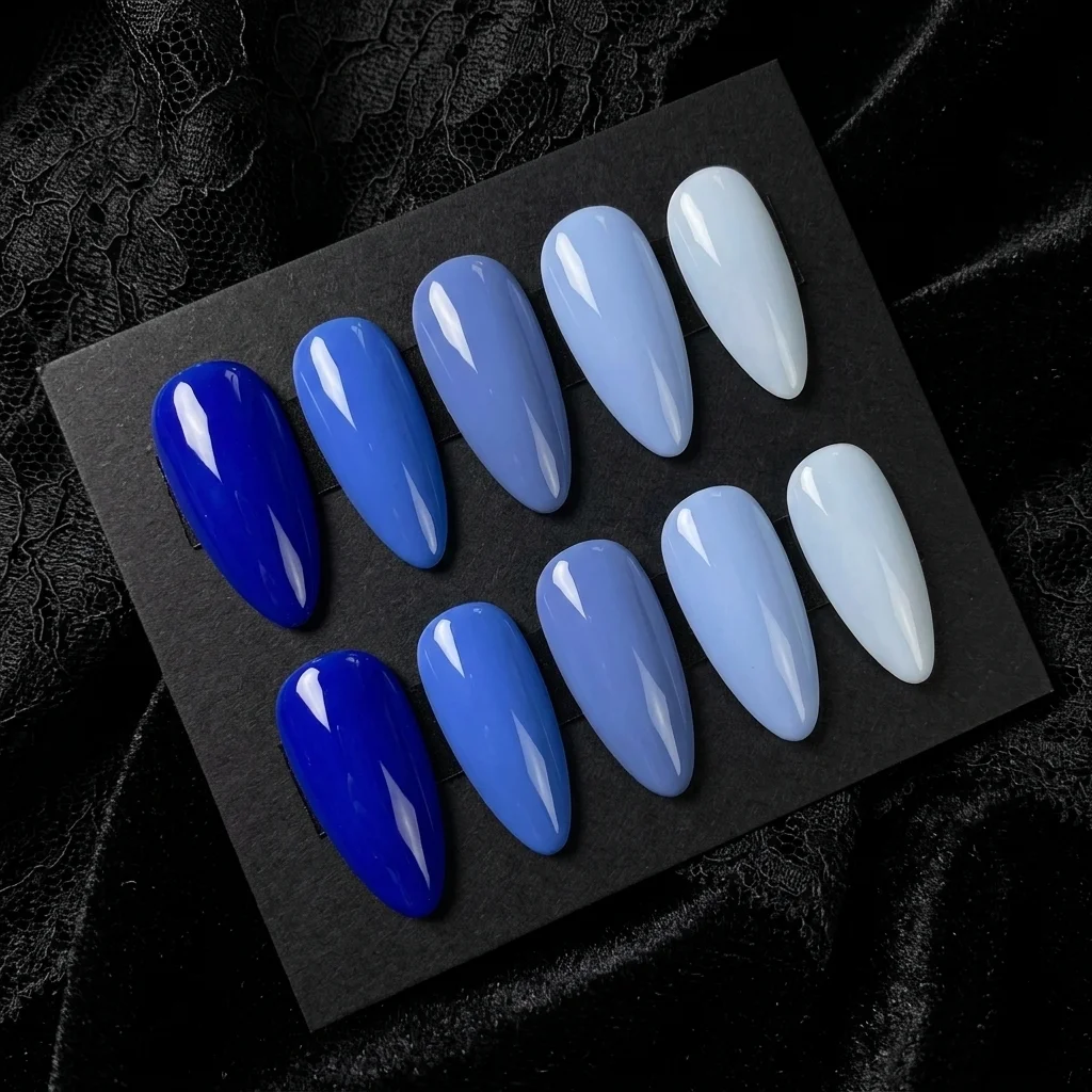 Press-on Nails Wholesale $1.90 Blue Elegance by Yabe Vietnam