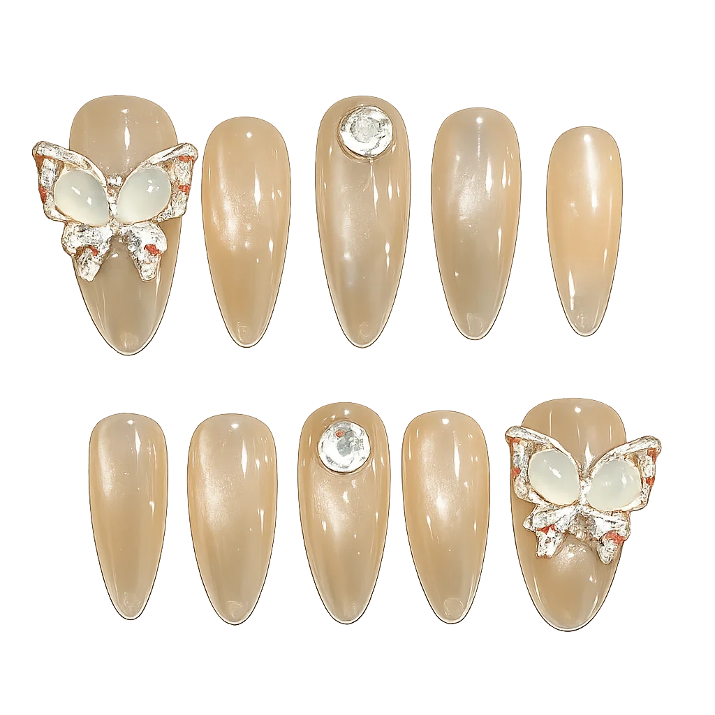 Press-on Nails Wholesale $3.90 Butterfly Elegance by Yabe Vietnam