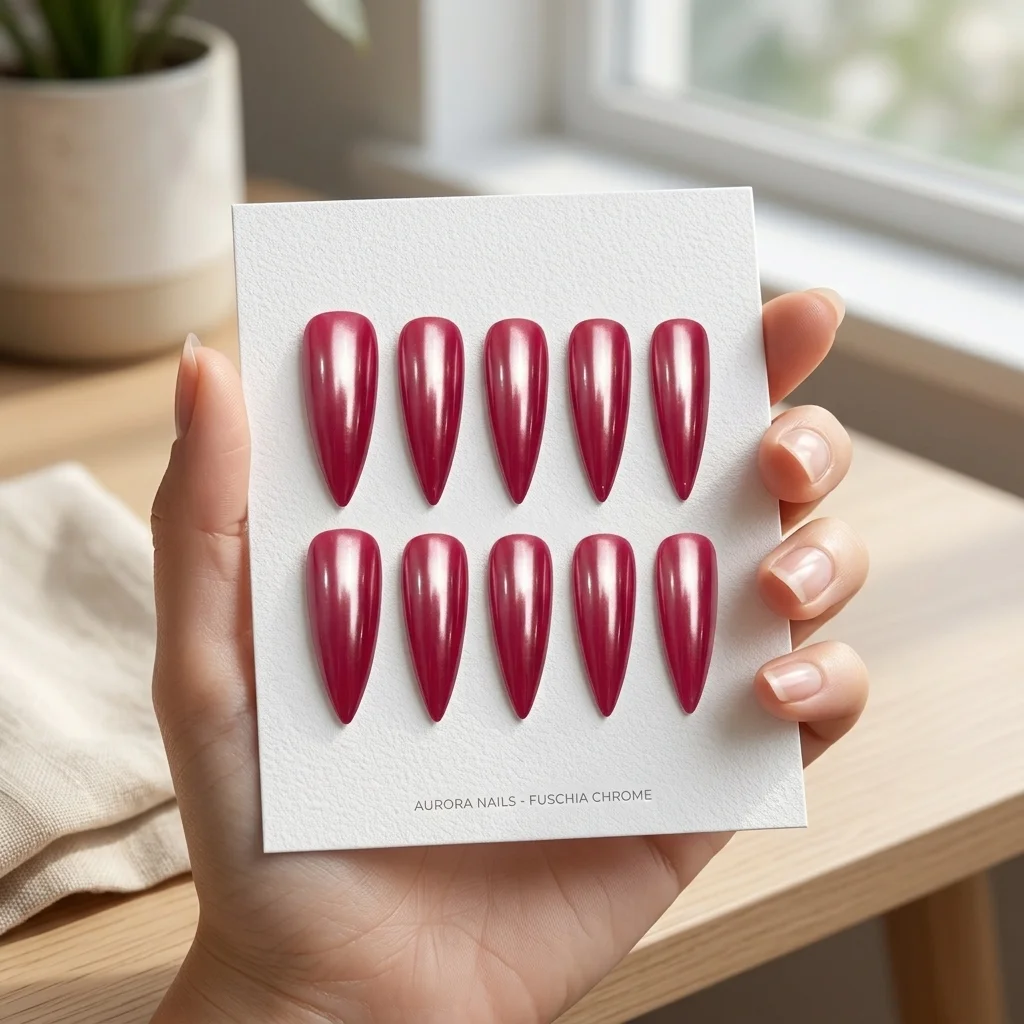 Press-on Nails Wholesale $1.90 Crimson Satin by Yabe Vietnam