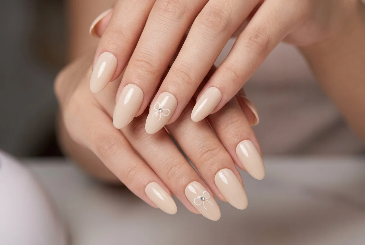 Press-on Nails Wholesale $3.90 Elegant Bow by Yabe Vietnam