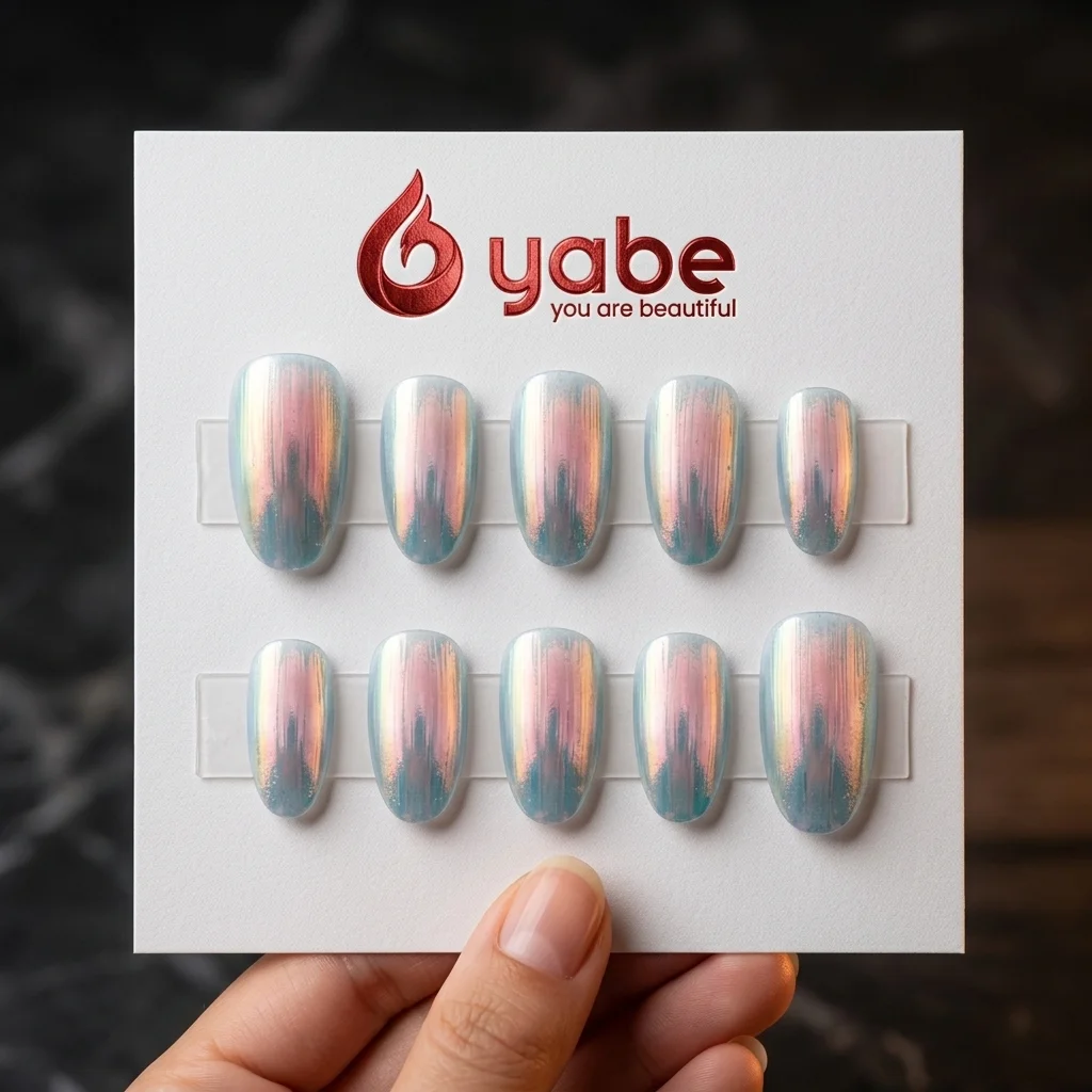 Press-on Nails Wholesale $1.90 Iridescent Glow by Yabe Vietnam
