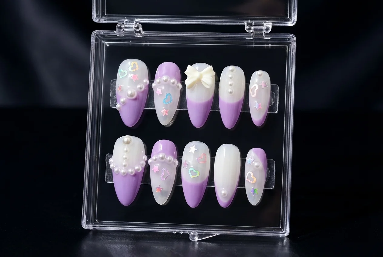 Press-on Nails Wholesale $3.90 Lavender Elegance by Yabe Vietnam
