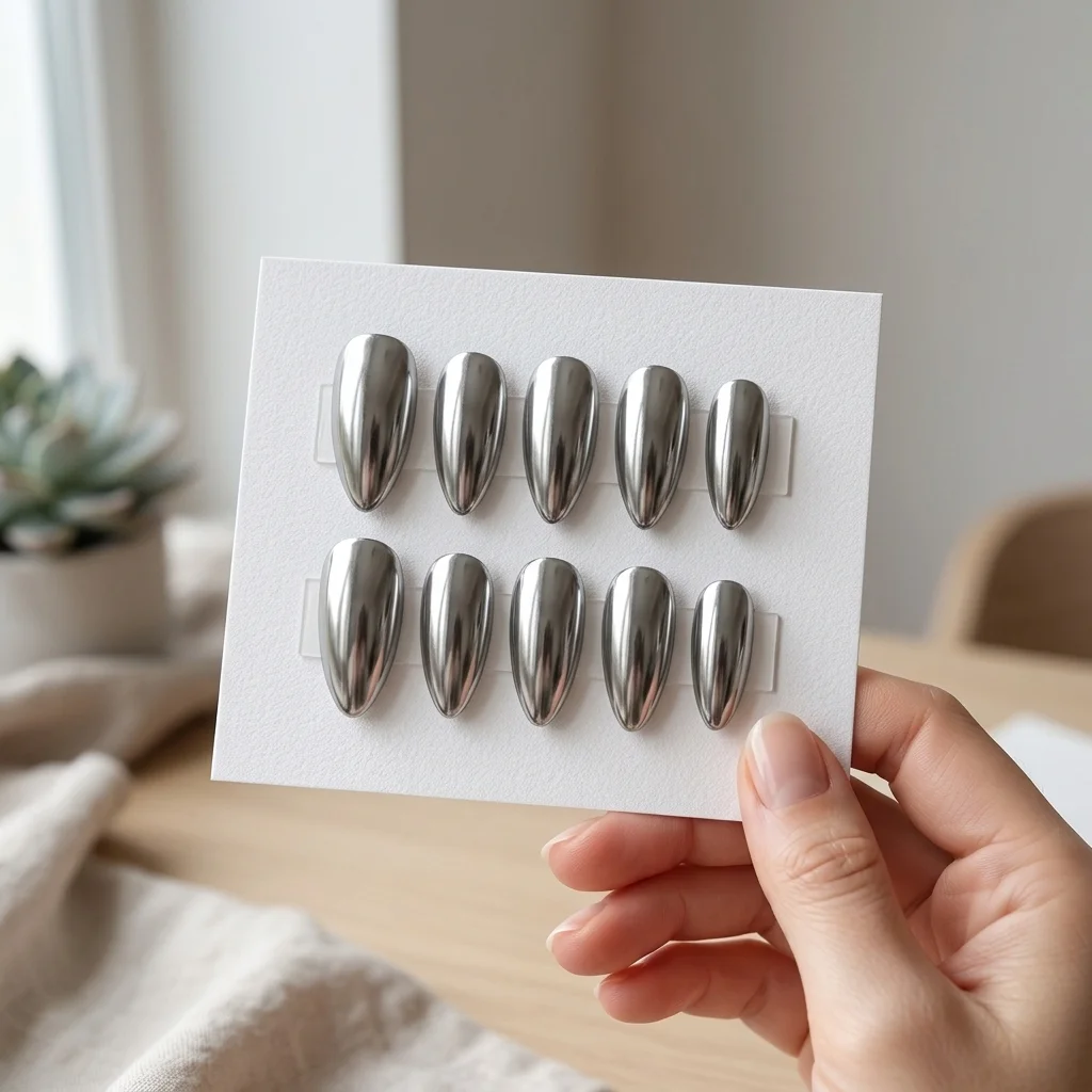 Press-on Nails Wholesale $1.90 Metallic Chic by Yabe Vietnam