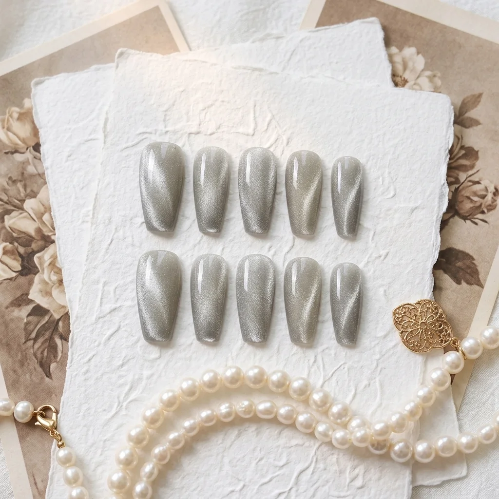 Press-on Nails Wholesale $1.90 Moonlit Sheen by Yabe Vietnam