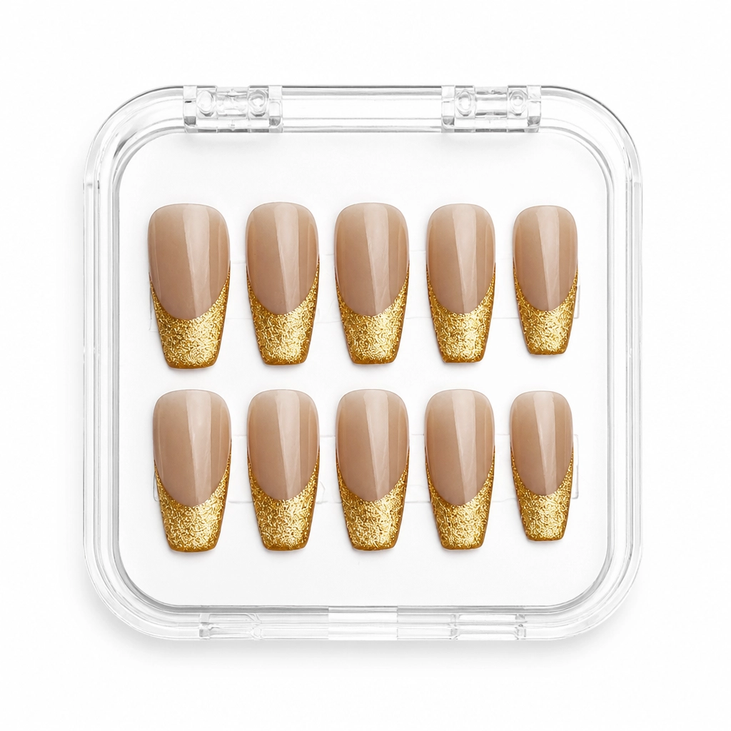 Press-on Nails Wholesale $3.90 Gilded Elegance by Yabe Vietnam