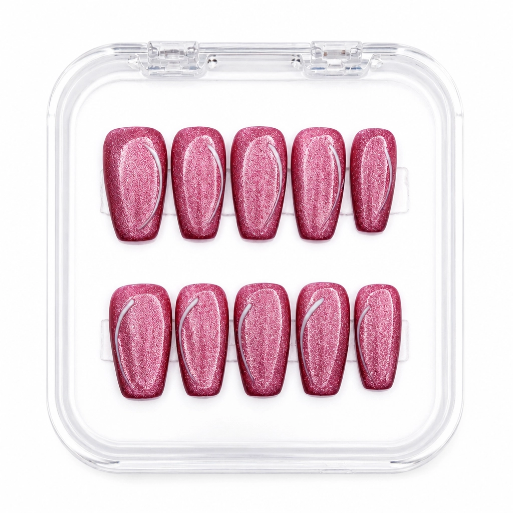 Press-on Nails Wholesale $3.90 Rose Shimmer by Yabe Vietnam