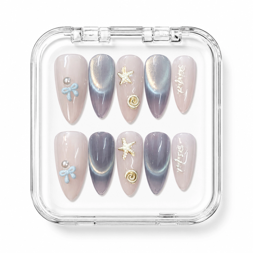 Press-on Nails Wholesale $3.90 Taupe Celestial Elegance by Yabe Vietnam