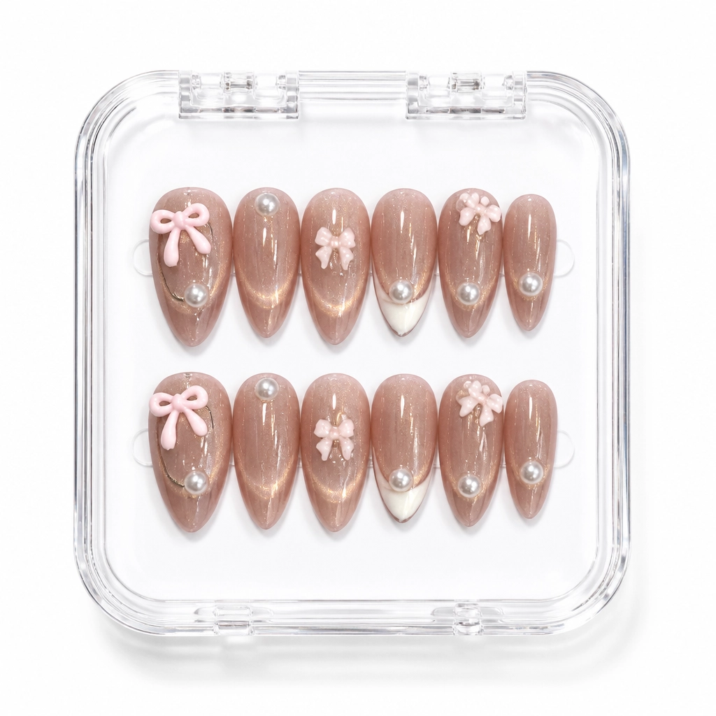 Press-on Nails Wholesale $3.90 Champagne Elegance by Yabe Vietnam