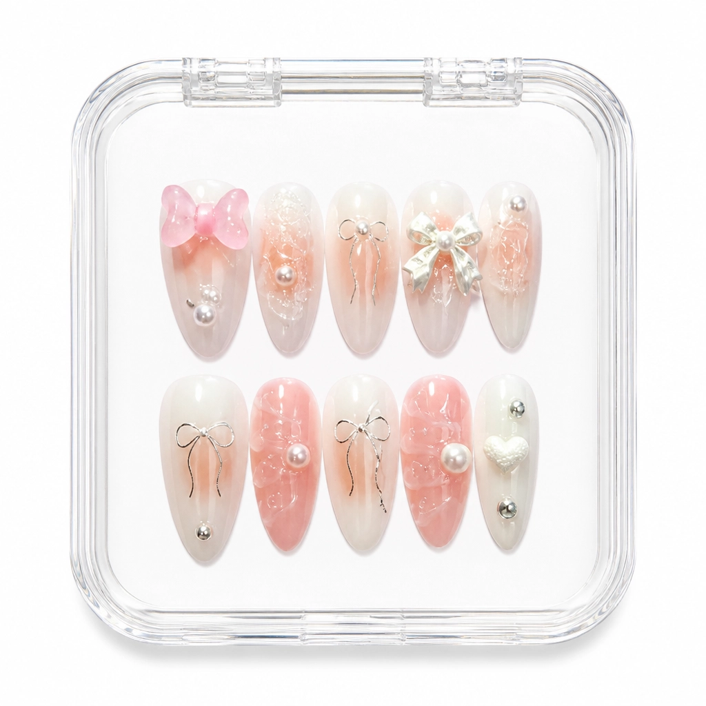 Press-on Nails Wholesale $3.90 Ethereal Blush by Yabe Vietnam