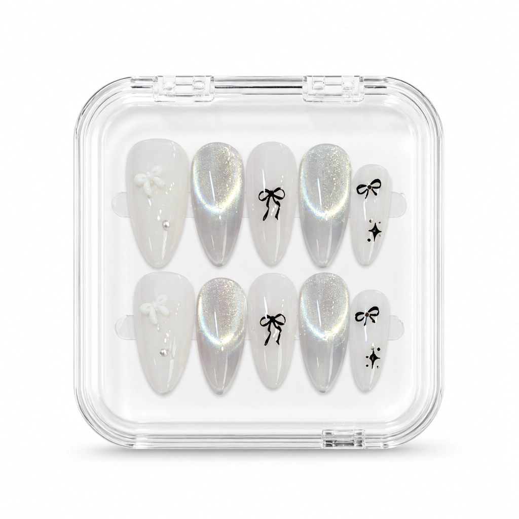Press-on Nails Wholesale $3.90 Nude Ethereal Sparkle by Yabe Vietnam