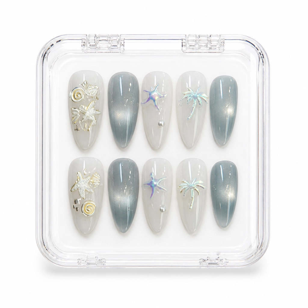 Press-on Nails Wholesale $3.90 Celestial Noir by Yabe Vietnam