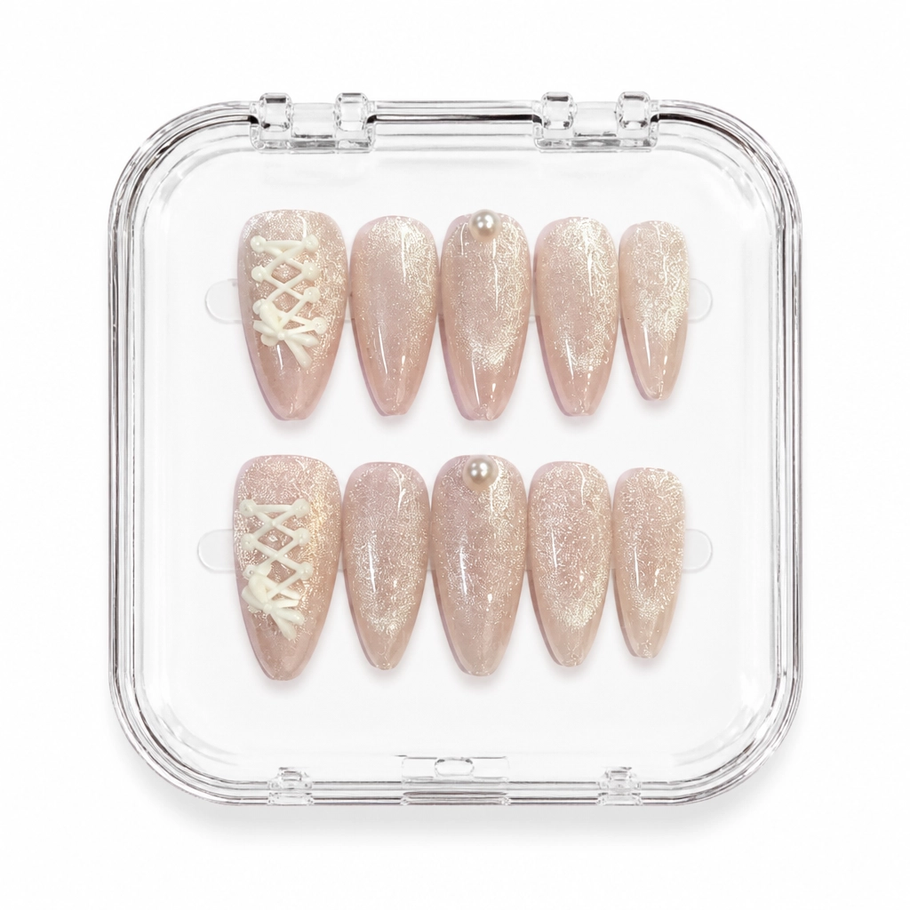 Press-on Nails Wholesale $3.90 Champagne Glam by Yabe Vietnam