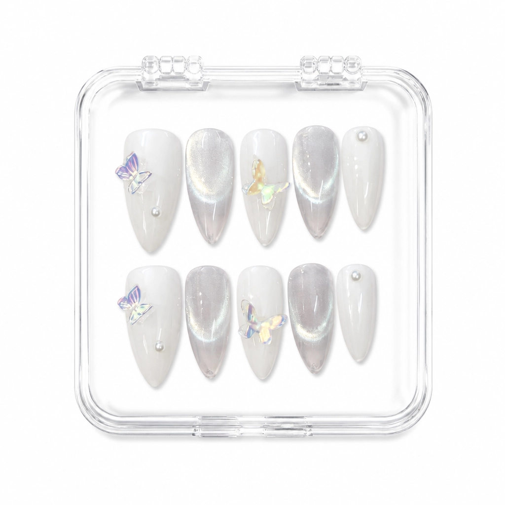 Press-on Nails Wholesale $3.90 Opalescent Geometry by Yabe Vietnam