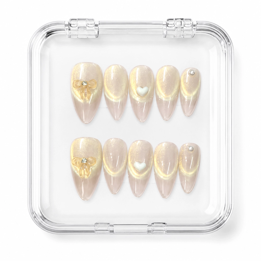 Press-on Nails Wholesale $3.90 Champagne Elegance by Yabe Vietnam