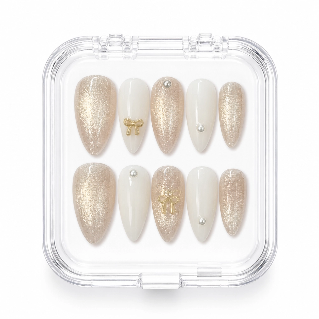 Press-on Nails Wholesale $3.90 Golden Glamour by Yabe Vietnam