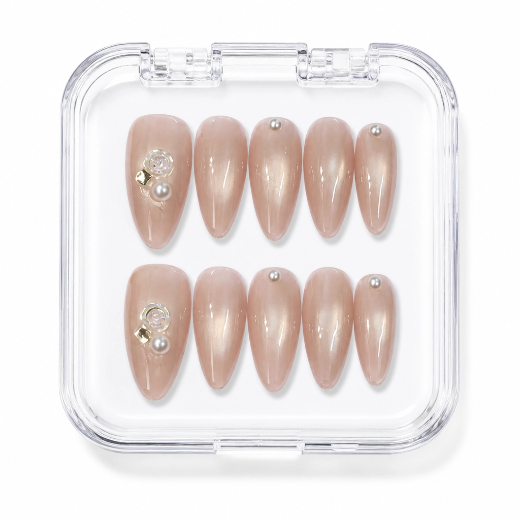 Press-on Nails Wholesale $3.90 Luxe Sparkle Almond by Yabe Vietnam