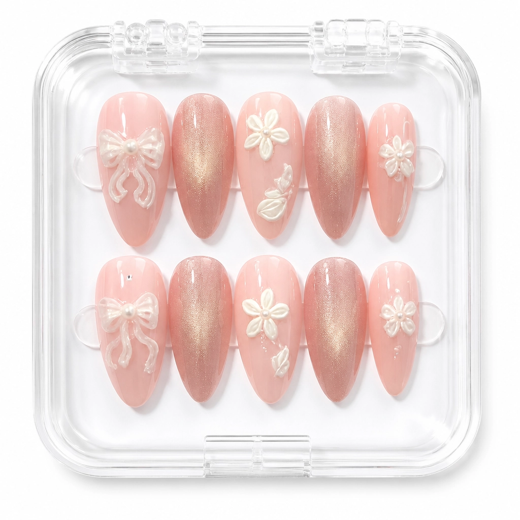 Press-on Nails Wholesale $3.90 Dusty Rose Glam by Yabe Vietnam