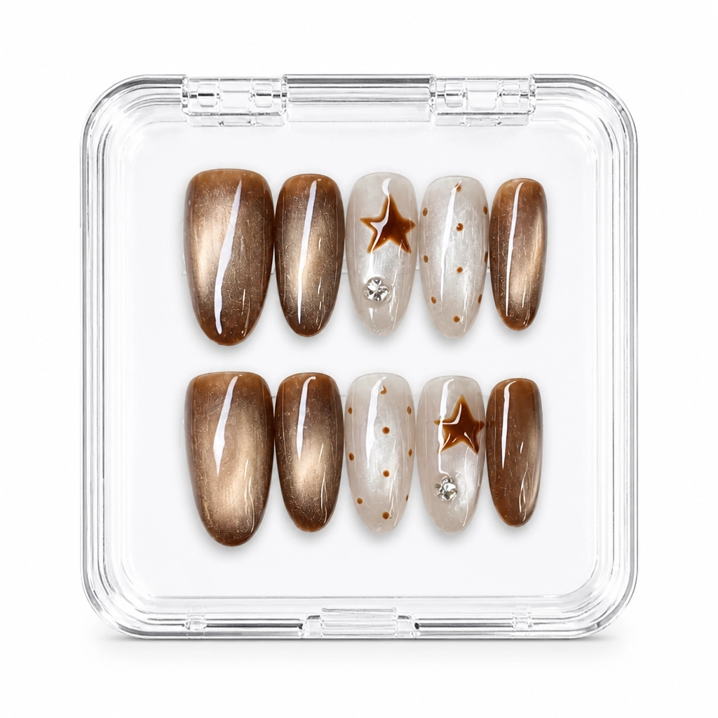 Press-on Nails Wholesale $3.90 Bronze Star Luxe by Yabe Vietnam