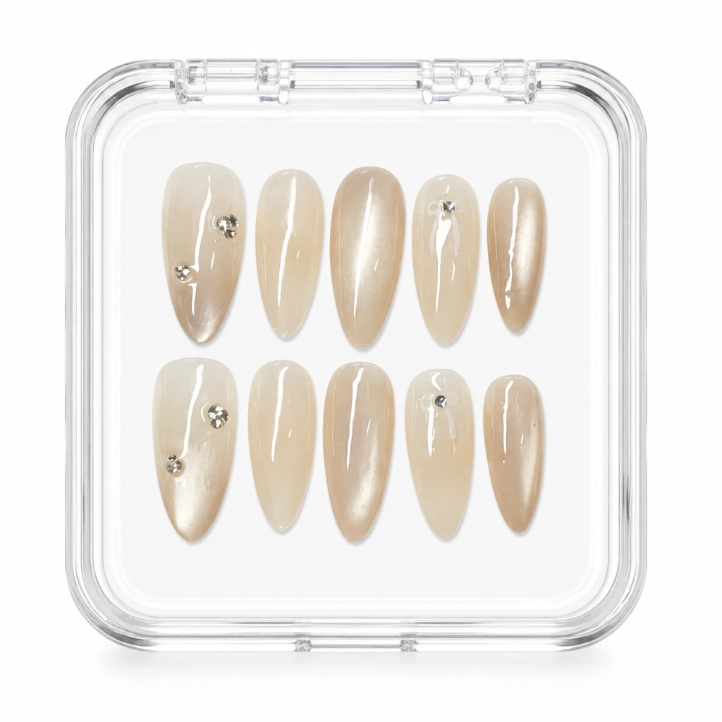 Press-on Nails Wholesale $3.90 Champagne Velvet by Yabe Vietnam