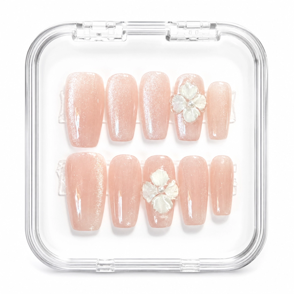 Press-on Nails Wholesale $3.90 Petal Blush Glow by Yabe Vietnam