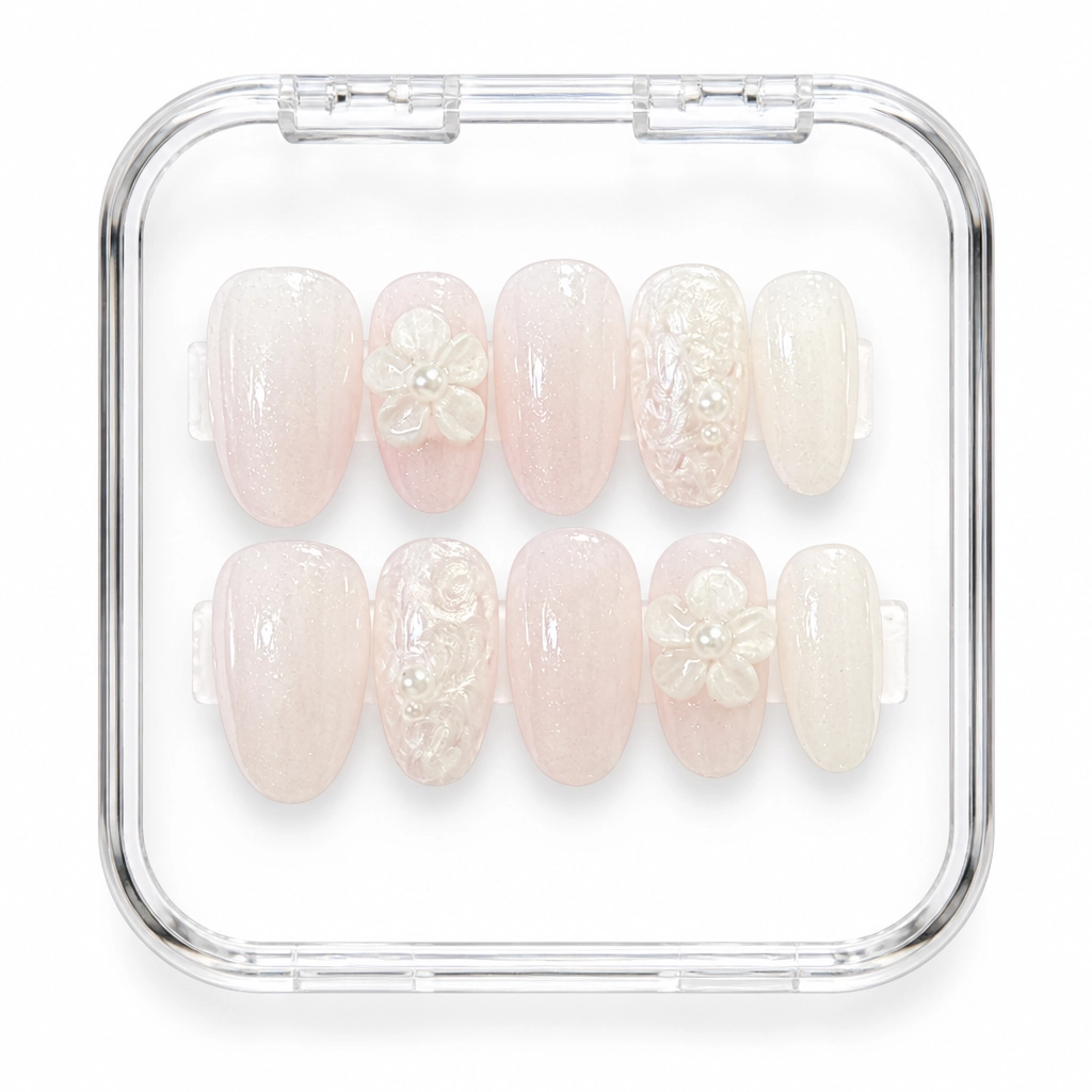 Press-on Nails Wholesale $3.90 Lace Enchantment by Yabe Vietnam