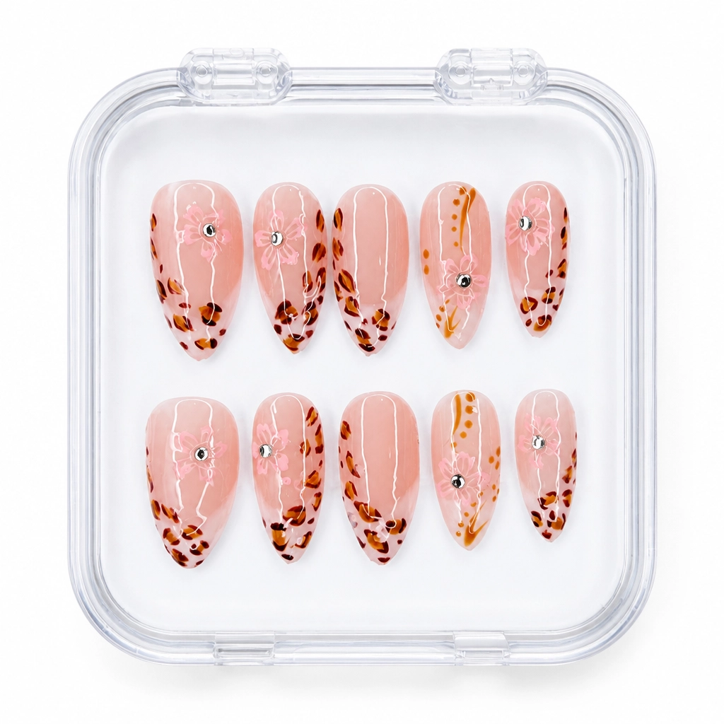 Press-on Nails Wholesale $6.90 Tortoise Elegance by Yabe Vietnam