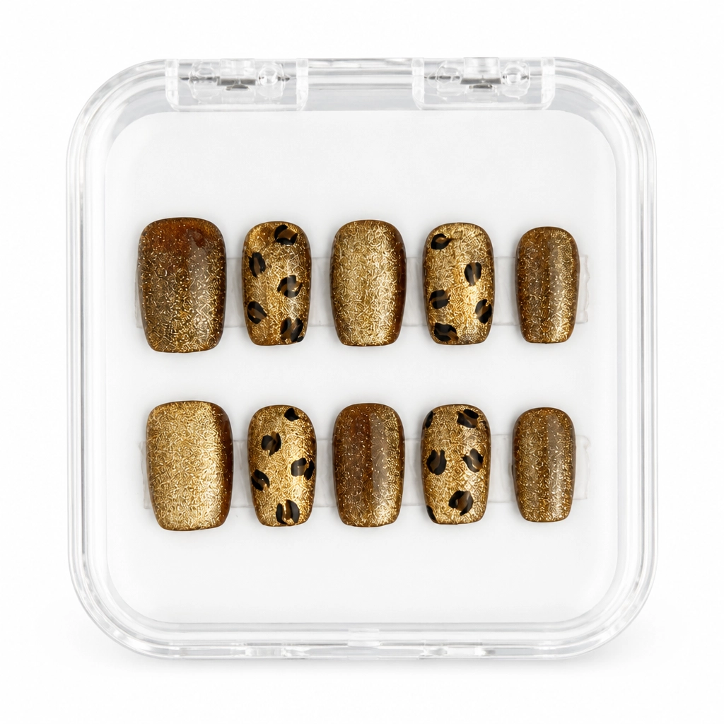 Press-on Nails Wholesale $6.90 Gold Leopard Luxe by Yabe Vietnam