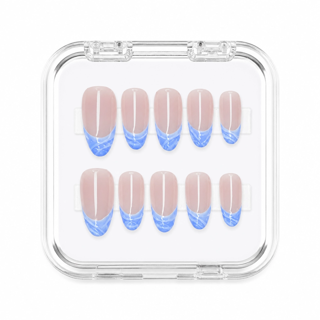 Press-on Nails Wholesale $6.90 Azure Elegance by Yabe Vietnam