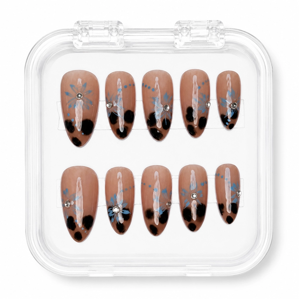 Press-on Nails Wholesale $6.90 Tortoise Glam by Yabe Vietnam