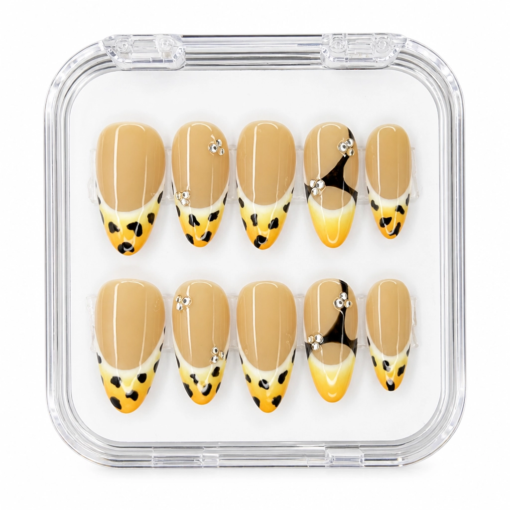 Press-on Nails Wholesale $6.90 Nude Luxe Spots by Yabe Vietnam