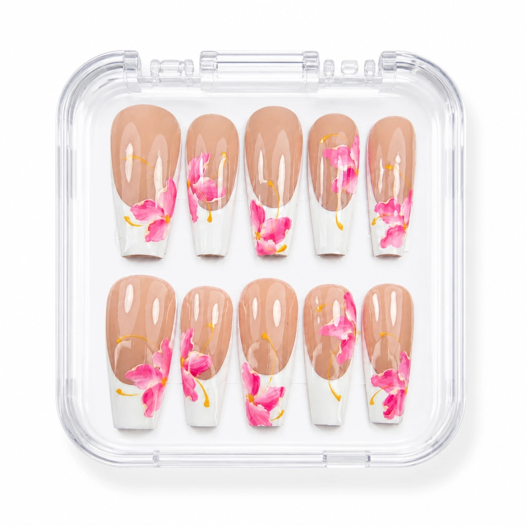 Press-on Nails Wholesale $6.90 Blossom Elegance by Yabe Vietnam