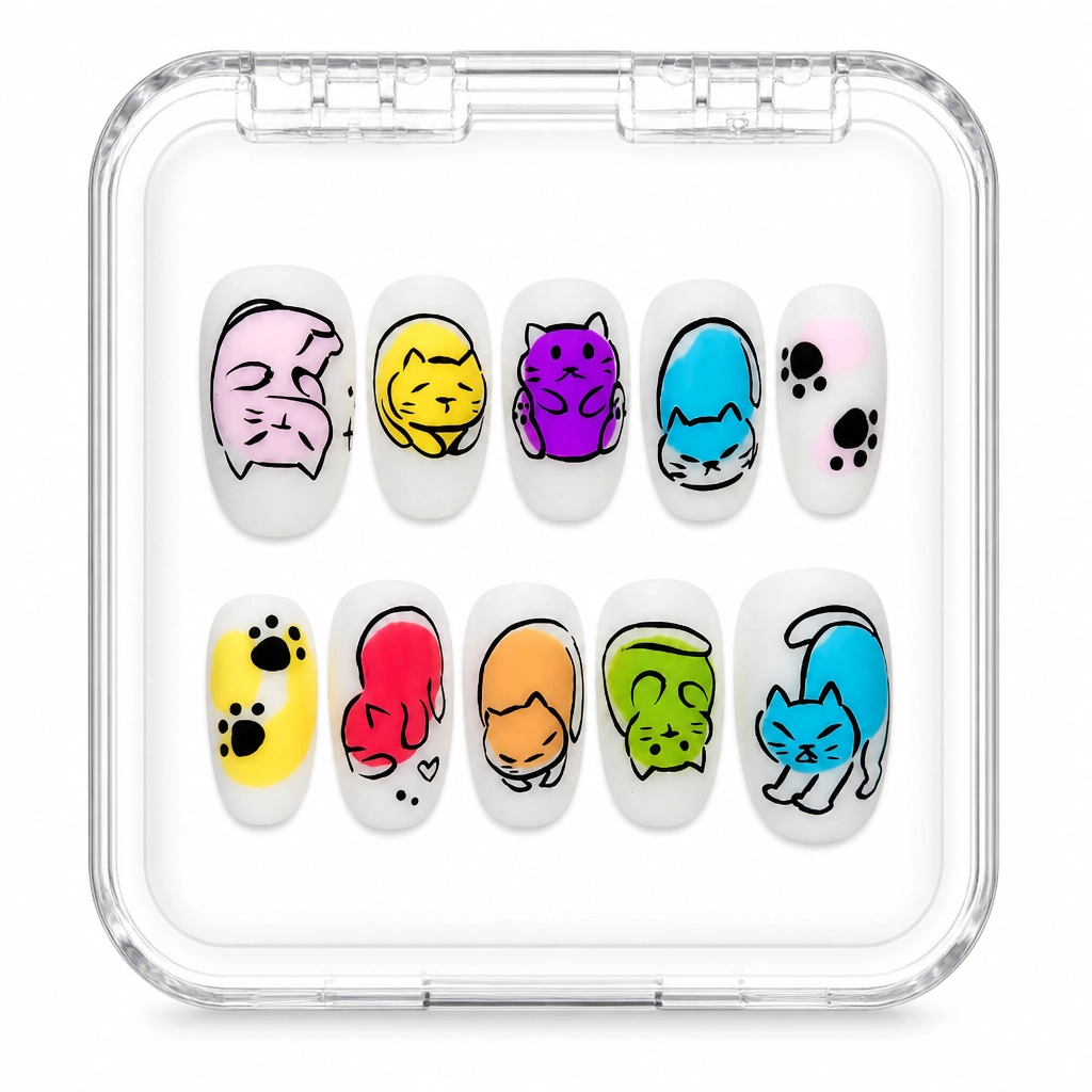 Press-on Nails Wholesale $6.90 Chromatic Whimsy by Yabe Vietnam