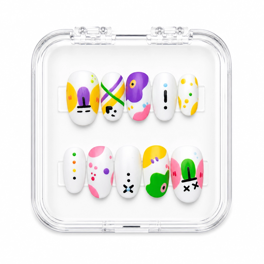Press-on Nails Wholesale $6.90 Playful Pop Geometry by Yabe Vietnam