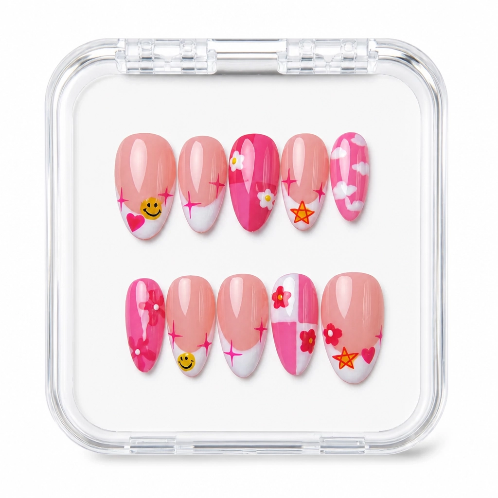 Press-on Nails Wholesale $6.90 Floral Bloom Elegance by Yabe Vietnam