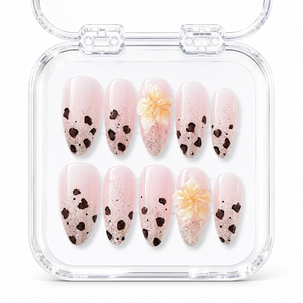 Press-on Nails Wholesale $6.90 Leopard Bloom Luxe by Yabe Vietnam