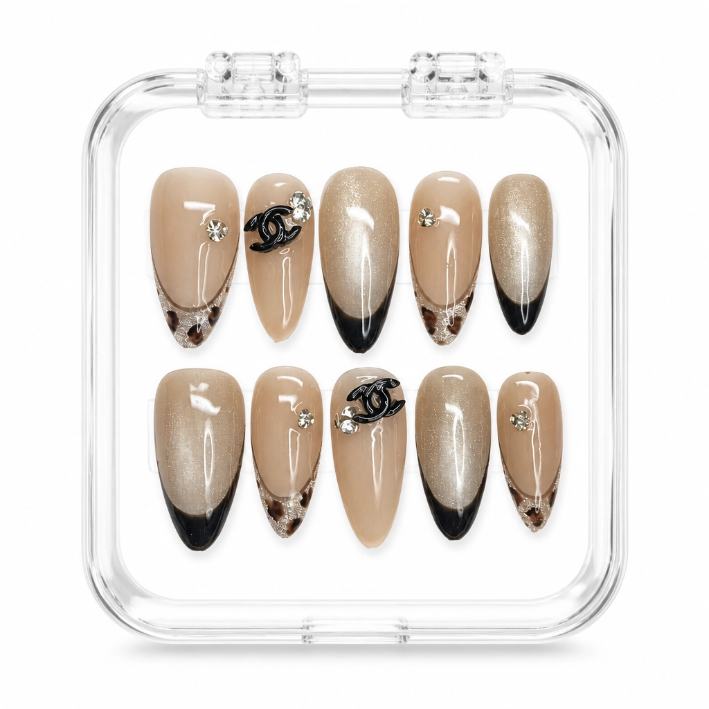 Press-on Nails Wholesale $6.90 Luxe Mocha Glam by Yabe Vietnam
