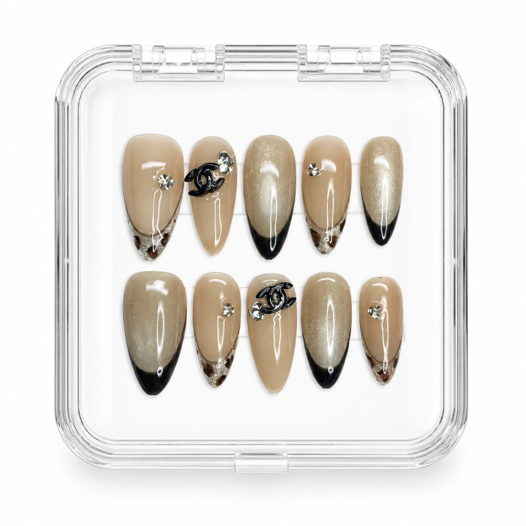 Press-on Nails Wholesale $6.90 Gilded Noir by Yabe Vietnam