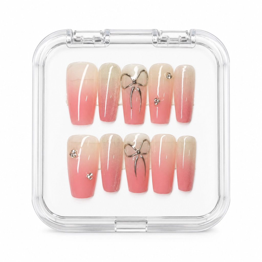 Press-on Nails Wholesale $6.90 Coral Charm by Yabe Vietnam