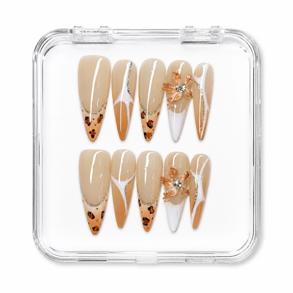 Press-on Nails Wholesale $6.90 Safari Bloom Luxe by Yabe Vietnam