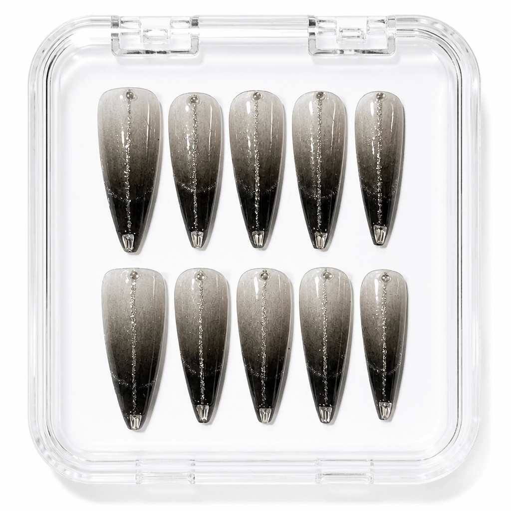Press-on Nails Wholesale $6.90 Smoky Obsidian Edge by Yabe Vietnam