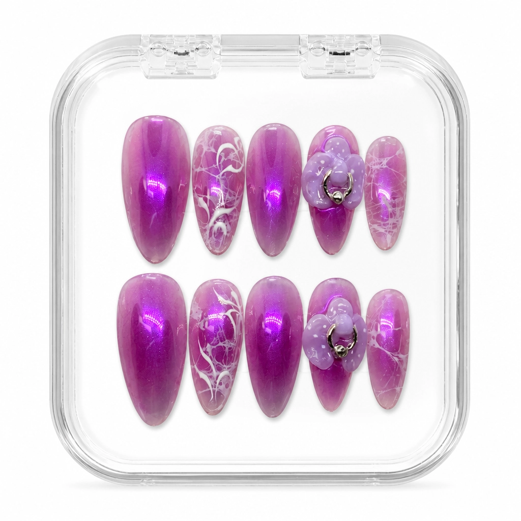 Press-on Nails Wholesale $6.90 Petal Chrome Dream by Yabe Vietnam